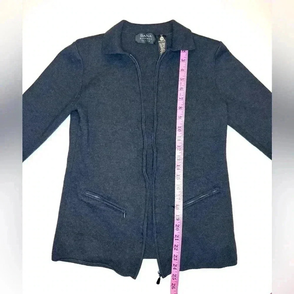 Dana Buchman Women’s 100 % Pure New Merino Wool Zip Up Sweater Size- Small - Picture 4 of 8